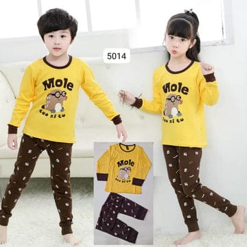 YELLOW MOLE PRINTED KIDS WEAR