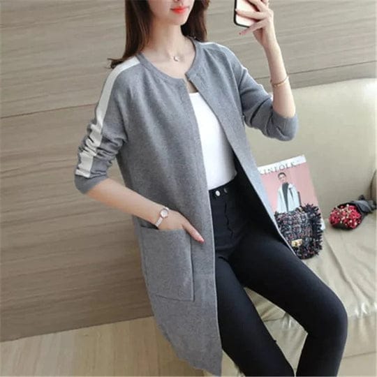 Winter Western Stripe Style Long Coat