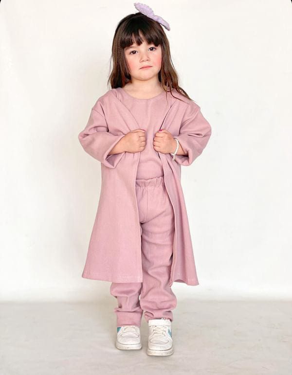 BABY GIRL THREE PIECE CASUAL WEAR - PINK