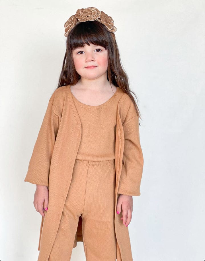 BABY GIRL THREE PIECE CASUAL WEAR - BROWN