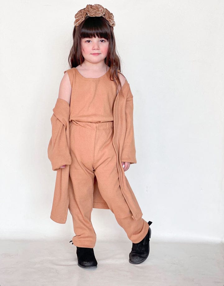 BABY GIRL THREE PIECE CASUAL WEAR - BROWN