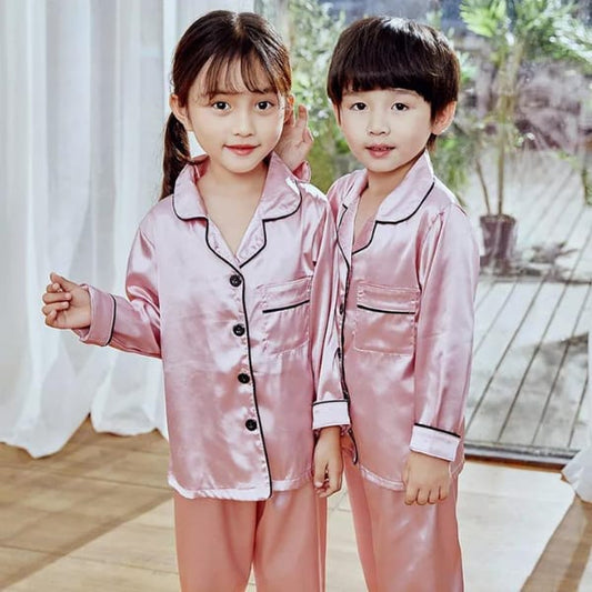 PINK SILK KIDS PJ SET