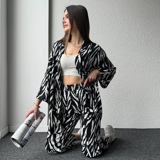 STYLISH ZEBRA PRINT CO-ORD SET