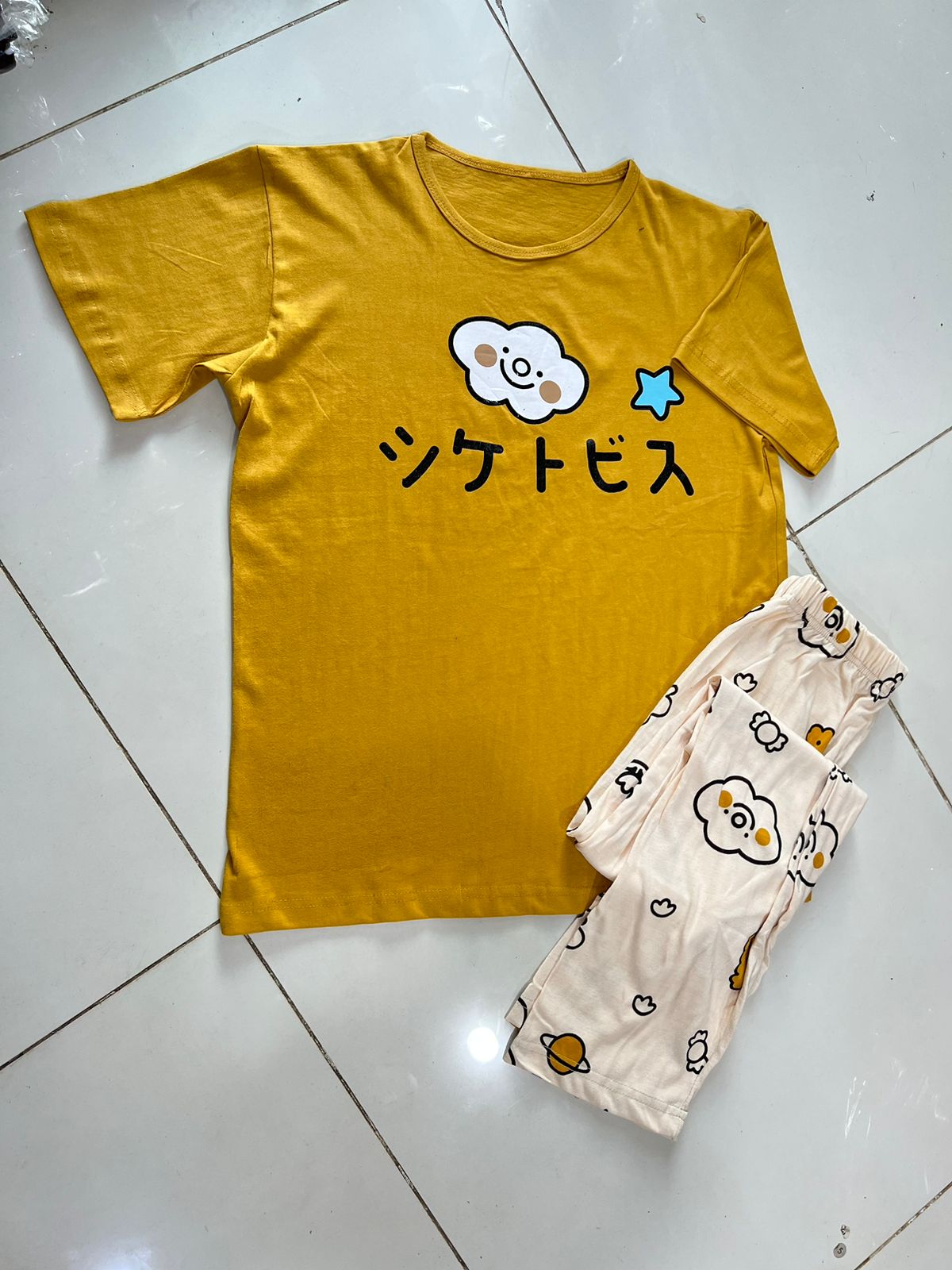 New Arrival Yellow pajma Set