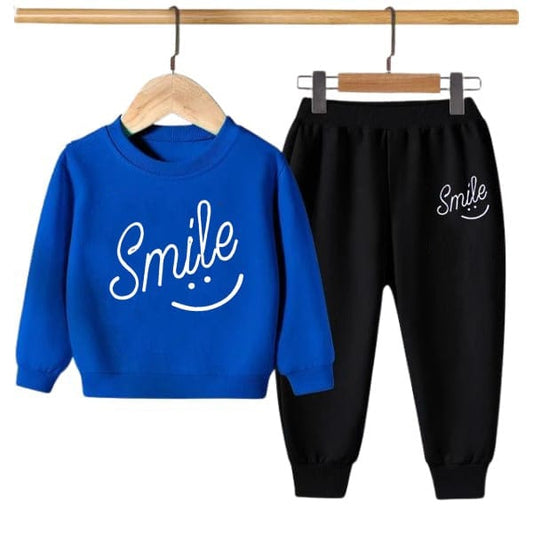 BLUE SMILE PRINTED KIDS SWEAT SUIT