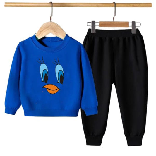 BLUE TWITY PRINTED KIDS SWEAT SUIT