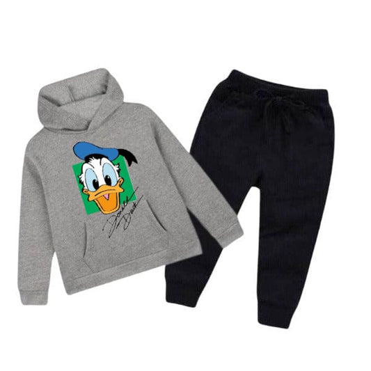 GERY DONALD DUCK PRINTED KIDS HOODIE SET