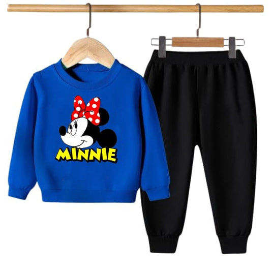 BLUE MINNIE PRINTED KIDS SWEAT SUIT