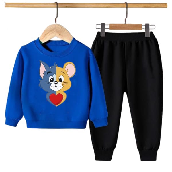 BLUE TOM & JERRY PRINTED KIDS SWEAT SUIT