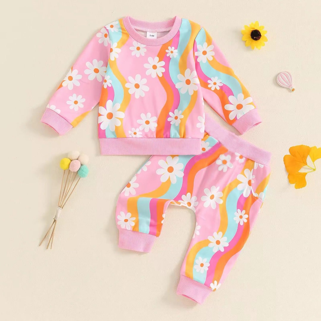 Pink Flower Comforts: Trendy Kids' Wear